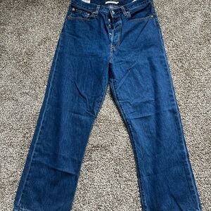 Levi's Women's Dark Blue Cropped Ankle Jeans